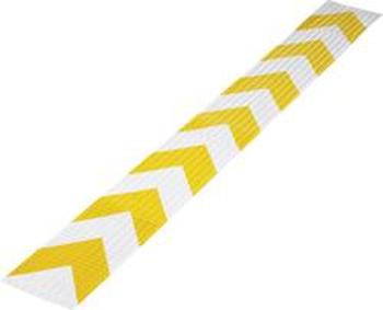 Warning stripe TOOLCRAFT RTS115/1000-YL 1564155, (d x š) 1 m x 11.5 cm, žlutá, stříbrná, 1 ks