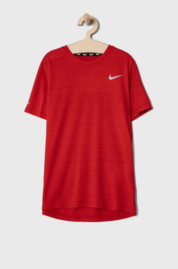 Dětské tričko Nike Kids červená barva, hladké