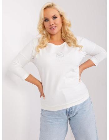 Dámská halenka plus size s aplikací NOM ecru