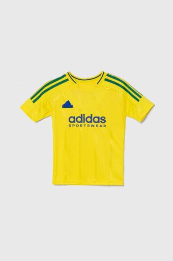 Dětské tričko adidas J NP TEE žlutá barva, s aplikací, IY0144