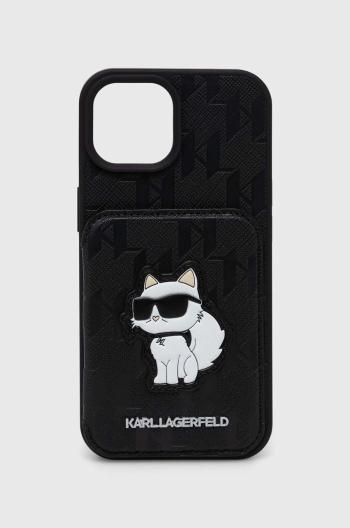 Obal na telefon Karl Lagerfeld iPhone 15 / 14 / 13 6.1" černá barva