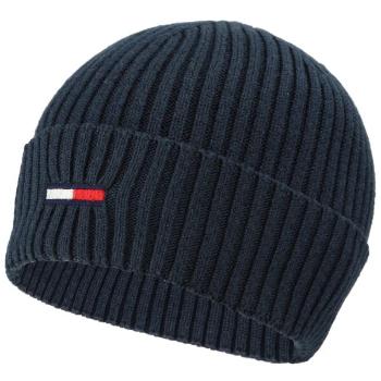 Tommy Hilfiger TJM FLAG RIB BEANIE Pánská čepice, tmavě modrá, velikost