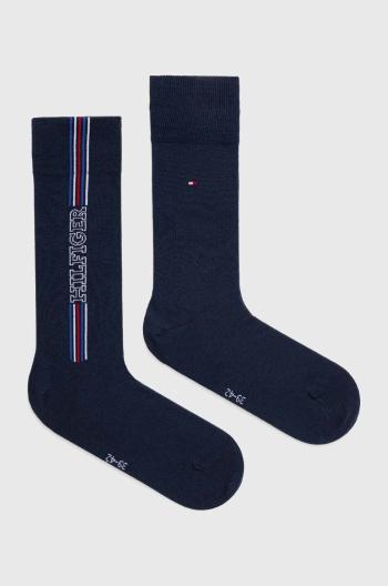 Ponožky Tommy Hilfiger 2-pack pánské, tmavomodrá barva, 701228219