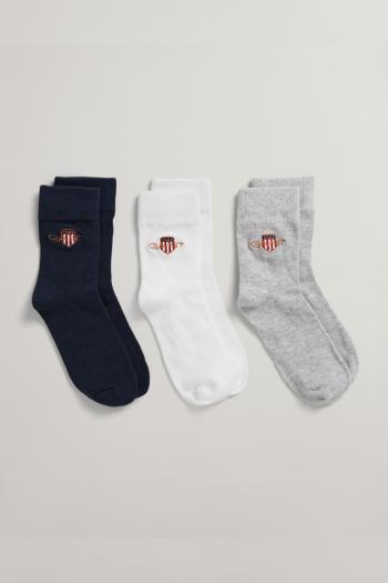 PONOŽKY GANT D1. ARCHIVE SHIELD SOCKS 3-PACK šedá 19/21