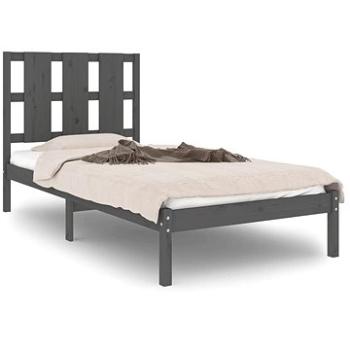 Rám postele šedý masivní dřevo 75 × 190 cm Small Single, 3105562 (3105562)