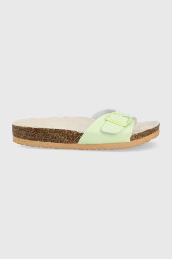 Pantofle Pepe Jeans Oban Croc dámské, zelená barva