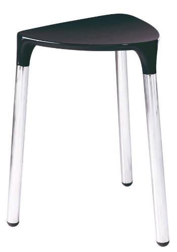 Gedy YANNIS koupelnová stolička 37x43,5x32,3cm, černá 217214
