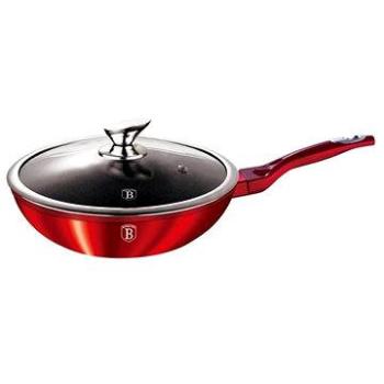 BerlingerHaus WOK Pánev s poklicí 28cm Burgundy Metallic Line (BH-1265)