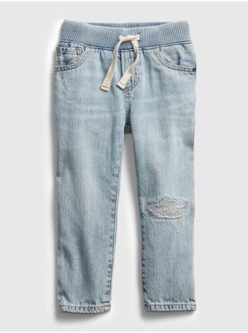 Modré klučičí dětské džíny slim pull-on distressed