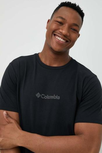 Tričko Columbia černá barva, s aplikací