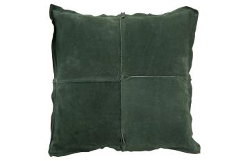 Zelený kožený polštář s výplní - 45*45cm 94182