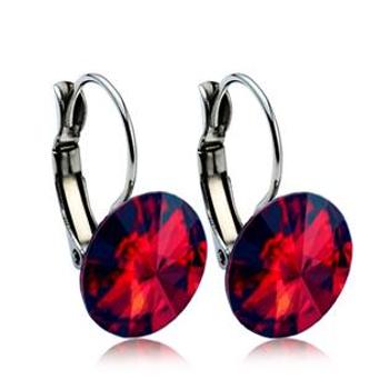 NUBIS® Ocelové náušnice s krystaly Swarovski® 12 mm, SIAM - NBS12-SI