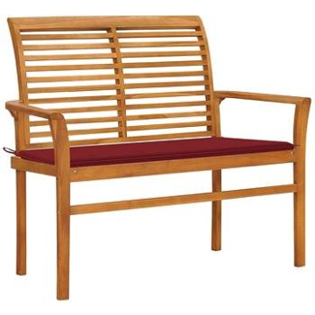 SHUMEE Zahradní lavice s vínovou poduškou 112 cm teak 3062658 (3062658)