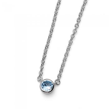 Oliver Weber Krásný náhrdelník s modrým zirkonem 12222