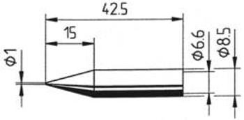 Pájecí hrot Ersa ERSADUR 842 BD, tužkový, 1,0 mm