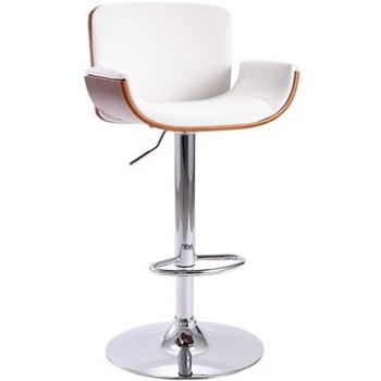Barová židle bílá umělá kůže (287376)