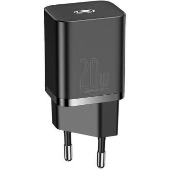 BASEUS Rychlonabíječka do sítě Super Si USB-C PD QC 20W černá - rozbaleno