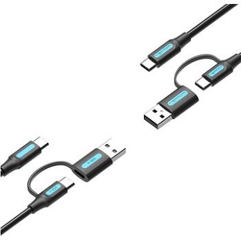 Vention USB-C & USB-A to USB-C Cable 1m Black PVC Type (CQLBF)