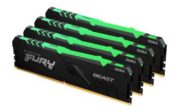 KINGSTON 64GB 3600MT/s DDR4 CL18 DIMM (Kit of 4) FURY Beast RGB