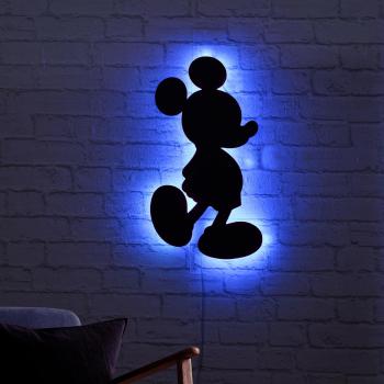 Led světlo na zeď mickey mouse, modré podsvícení