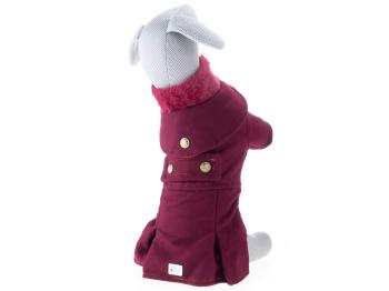 Vsepropejska Rossi zimní kabát pro psa s fleecem Barva: Vínová, Délka zad (cm): 31, Obvod hrudníku: 36 - 40 cm