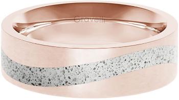 Gravelli Betonový prsten Curve bronzová/šedá GJRWRGG113 53 mm