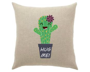 Lněný polštář Kaktus