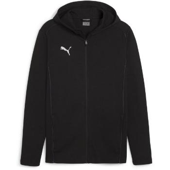 Puma TEAMFINAL CASUALS HOODED JACKET Pánská sportovní mikina, černá, velikost