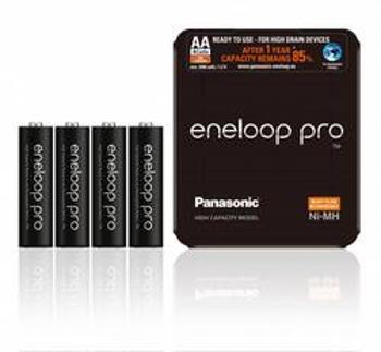 Akumulátor AA Ni-MH Panasonic eneloop Pro HR06 Storage, 2500 mAh, 1.2 V, 4 ks