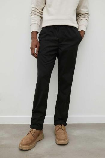 Kalhoty Samsoe Samsoe pánské, černá barva, jednoduché