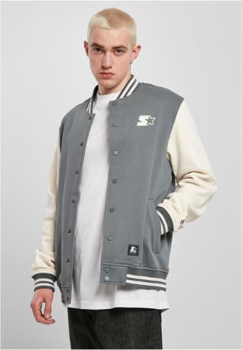 Starter College Fleece Jacket heavymetal/palewhite - M