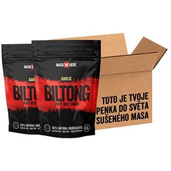 Maso Here hovězí biltong česnek 15 x 40 g (8594185671459)