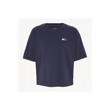 Tommy Hilfiger Tommy Jeans dámské tmavě modré tričko CROPPED BADGE TEE