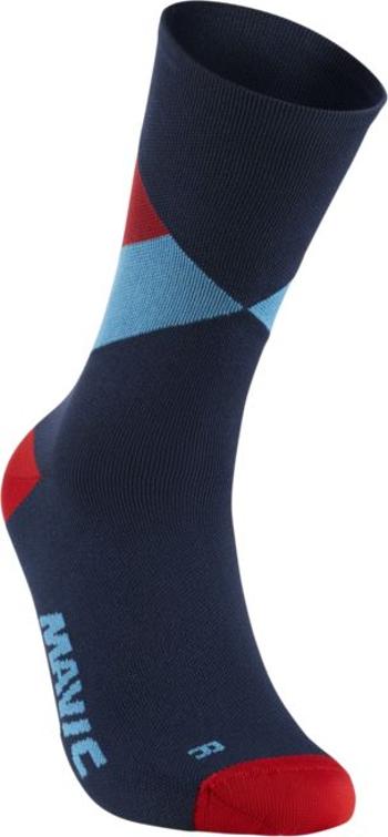 Mavic Graphic High Sock - Classic Blue/Fiery Red 43-46