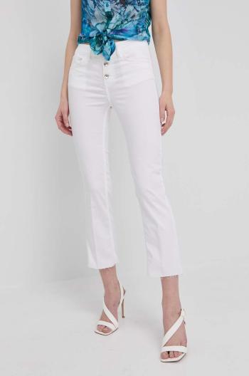 Kalhoty Liu Jo dámské, bílá barva, medium waist