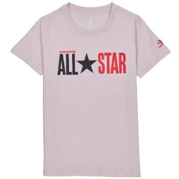 Converse ALL STAR SHORT SLEEVE CREW T-SHIRT Dámské tričko, růžová, velikost S