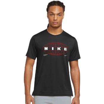 Nike NP DF HPR DRY TOP SS GFX Pánské tréninkové tričko, černá, velikost M