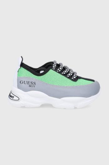 Dětské boty Guess zelená barva