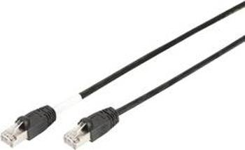 Síťový kabel RJ45 Digitus DK-1644-010/BL-OD, CAT 6, S/FTP, 1.00 m, černá