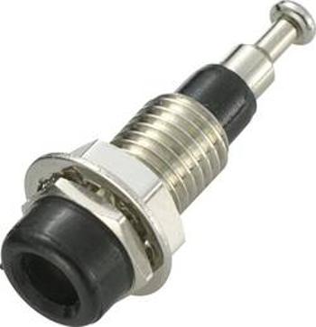 Bezpečnostní konektor TRU COMPONENTS TC-R1-17, Ø pin: 2 mm, zásuvka, vestavná vertikální, černá, 1 ks