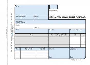 Tiskopis Příjmový pokl. doklad A6 číslovaný 2x50 listů OPTYS