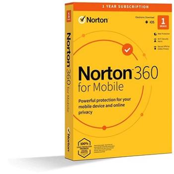 Norton 360 Mobile, 1 uživatel, 1 zařízení, 12 měsíců (elektronická licence) (21426893)