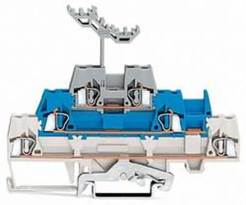 Trojitá svorka na DIN lištu WAGO 280-558, pružinová svorka, 5 mm, bílá, modrá, šedá, 40 ks
