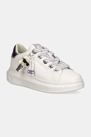 Kožené sneakers boty Karl Lagerfeld KAPRI bílá barva, KL62574F