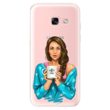 Odolné silikonové pouzdro iSaprio - Coffe Now - Brunette - Samsung Galaxy A3 2017