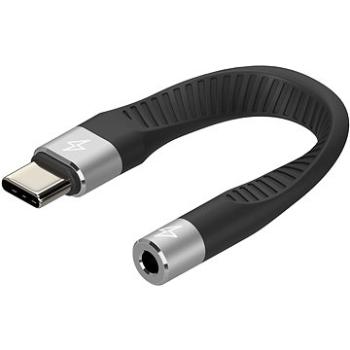 AlzaPower FlexCore USB-C (M) na 3,5mm Jack (F) černá (APW-ADTC3J10B)