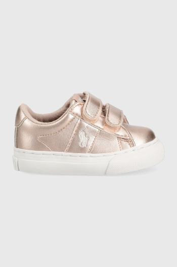 Dětské sneakers boty Polo Ralph Lauren růžová barva