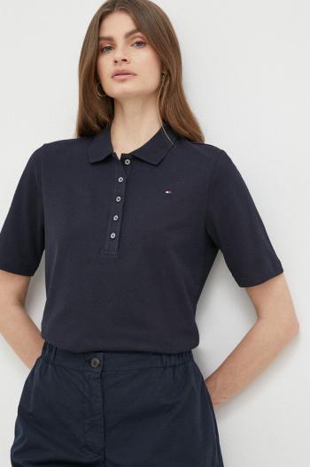 Polo tričko Tommy Hilfiger tmavomodrá barva