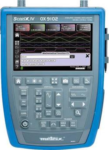 Digitální osciloskop Metrix OX 9102, 100 MHz, 2kanálový, s pamětí (DSO), ruční provedení, funkce multimetru, spektrální analyzátor