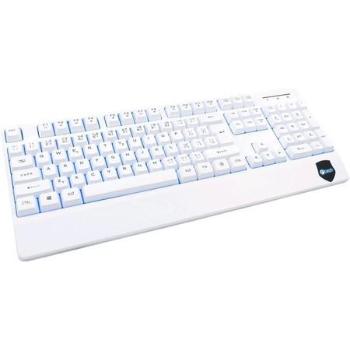 C-TECH klávesnice KB-104W, USB, 3 barvy podsvícení, bílá, CZ/SK, KB-104W